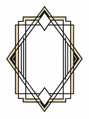 minimalist geometric artdeco rectangle frame