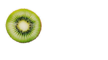 Freshly Cut Kiwi Fruit with Vibrant Green Flesh and Unique Textures, Perfect for Healthy Recipes and Nutrition Content