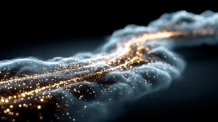 Abstract digital data streams flow across a dark background, symbolizing SaaS infrastructure, cloud computing, data exchange, and the seamless connectivity of modern digital systems.
