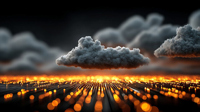 Abstract digital data streams flow across a dark background, symbolizing SaaS infrastructure, cloud computing, data exchange, and the seamless connectivity of modern digital systems.
