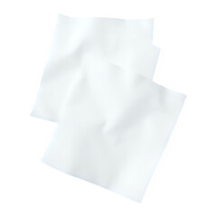 Naklejka premium Clean White Paper Napkins: Perfect for Mockups & Designs