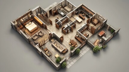 Detailed architectural floor plan offering a bird's-eye view of residential interior