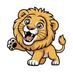 Fototapeta premium Cartoon Lion Illustration