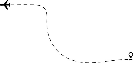 Airplane flight route
