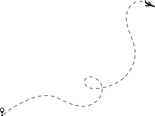 Airplane flight route