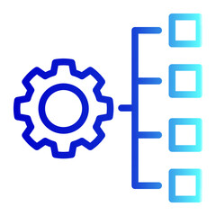 Structure Optimization Icon - Outline Gradient Style for Efficient Systems.