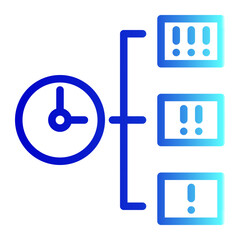 Urgency Indicator Icon - Outline Gradient Style for Critical Tasks.