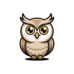Fototapeta premium Illustration of an Owl against Transparent Background