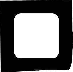 Square brush frames with rounded square border layout