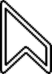 Triangle pixel shape icons and signs. Graphic elements