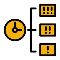 Urgency Indicator Icon - Solid Color Lineal Style for Critical Tasks.