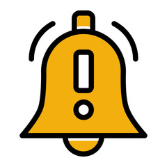 Alert Signal Icon - Solid Color Lineal Style for Warning Systems.