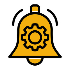 Alert Configuration Icon - Solid Color Lineal Style for System Preferences.