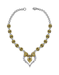 Thai lion heart necklace jewelry design by hand drawn.