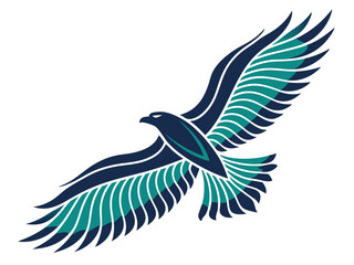 Fototapeta premium Majestic Eagle Flight Graphic Design Element Vector Illustration.