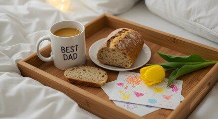 Father's Day breakfast surprise Best Dad in the world