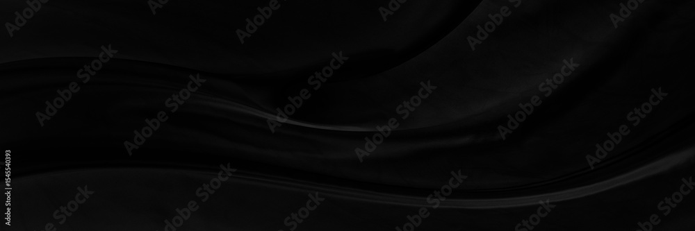 Poster black gray satin dark fabric texture luxurious shiny that is abstract silk cloth panorama background