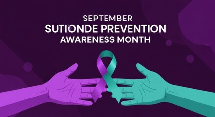 Obraz premium Suicide Prevention Awareness Month Support and Remember Those Lost