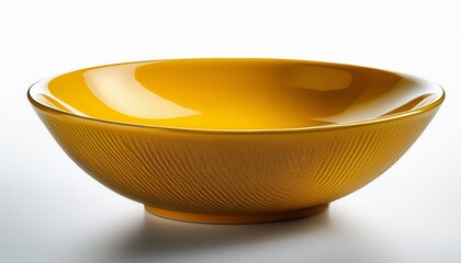 yellow bowl on white background