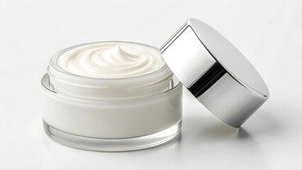 Cream cosmetic product White Background