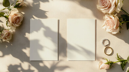 copy space for a sacred weeding invitation or engagement