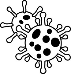 Two Viruses Icon | Contagion and Disease Spread