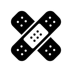 Bandage icon with transparent background symbolizing first aid, wound care, and medical treatment
