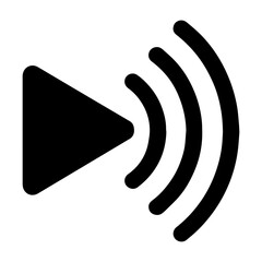 Live streaming icon with play button and transparent background symbolizing real-time video broadcast and online media
