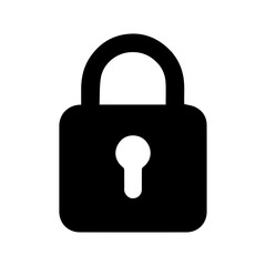 Lock icon with transparent background symbolizing security, safety, and protection
