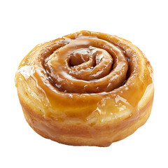 Fototapeta premium Golden Cinnamon Roll with Glaze