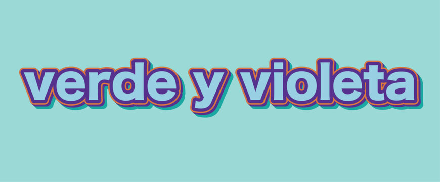 Green and purple text