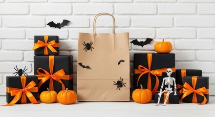 Halloween Decoration and Gift Ideas Presents and Pumpkins Festive Decor