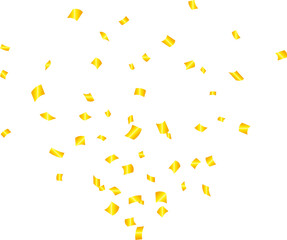 金色の紙吹雪が舞うイラスト