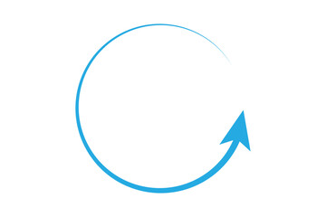circle arrow icon isolated on white background