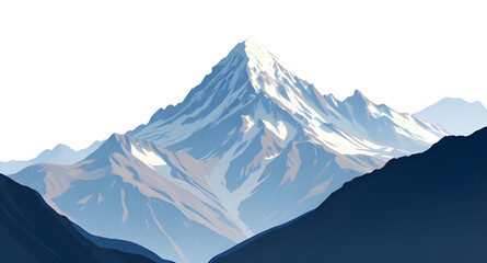 white mountains, cold weather scene, scenic landscape, icy mountains, snow-covered hills, frosty peaks, nature illustration, outdoor vector, mountain range, serene mountain, winter background, snowy w