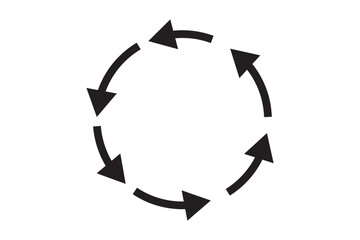 CIRCLE Arrow black icon .circle arrows. circular arrow icon