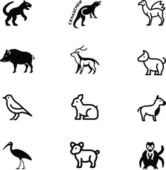 Vector art of collection animal icons