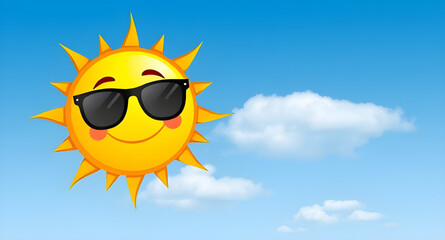 Cool sun icon, Cartoon sun wearing sunglasses, Summer sun character, Smiling sun with shades, Happy sun illustration, Fun sun cartoon, Sunny face with glasses, Sunglass sun vector, Sun emoji with shad