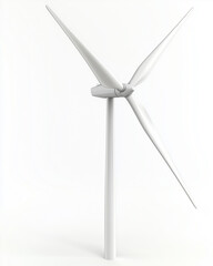 Isolated Wind Turbine on White Background
