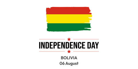 Bolivia independence day illustration - august 6th