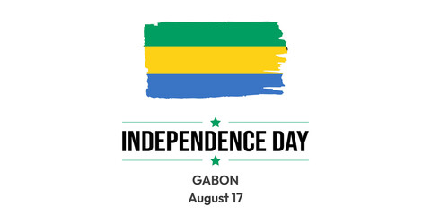 Gabon independence day august 17th illustration