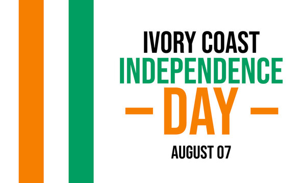 Ivory coast independence day august 7th illustration