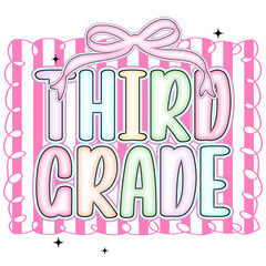 Preppy Back to School Bundle PNG – Cute and Trendy Sublimation Designs for Third Grade Students and Teachers

