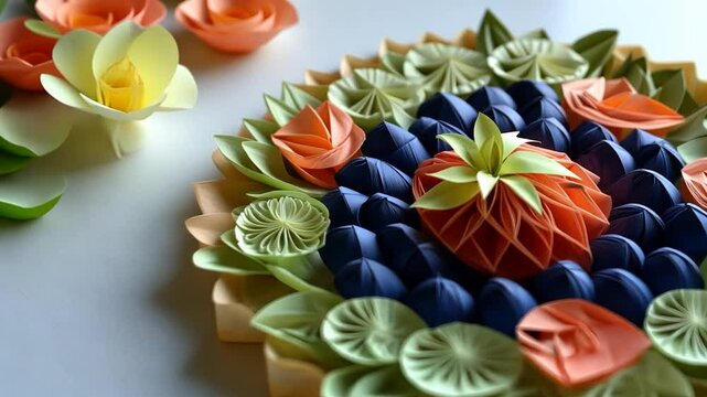 Origami fruit tart
