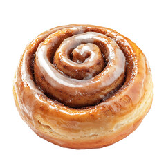 Fototapeta premium Golden Cinnamon Roll with Glaze