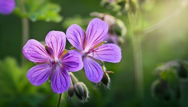 herb robert robert s geranium geranium robertianum flowers closeup selective focus