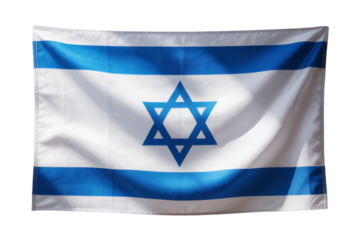 Majestic View A Waving National Flag of Israel, Displaying its Rich History and Cultural Significance