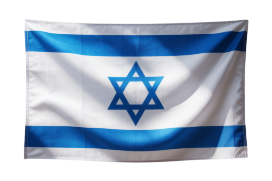 Majestic View A Waving National Flag of Israel, Displaying its Rich History and Cultural Significance