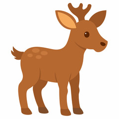 Moose on white background