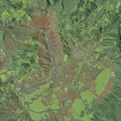 3D illustration of city and urban in Sarajevo Bosnia and Herzegovina